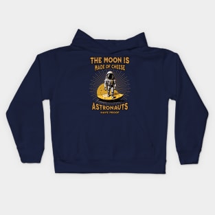 The moon is made of cheese Kids Hoodie